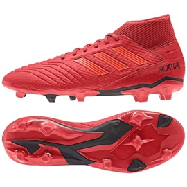 Adidas Predator 19.3 Fg M BB9334 jalkapallokengät monivärinen punainen