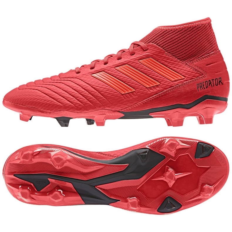 Adidas Predator 19.3 Fg M BB9334 jalkapallokengät monivärinen punainen