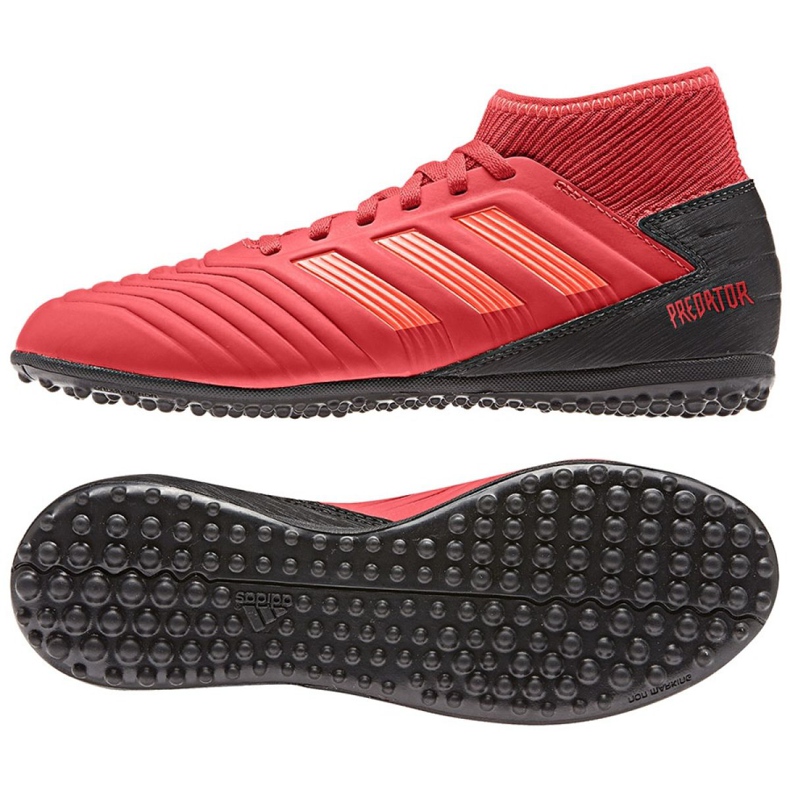 Adidas Predator 19.3 Tf Jr CM8547 jalkapallokengät punainen punainen