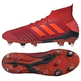 Adidas Predator 19.1 Sg M D98054 jalkapallokengät punainen punainen