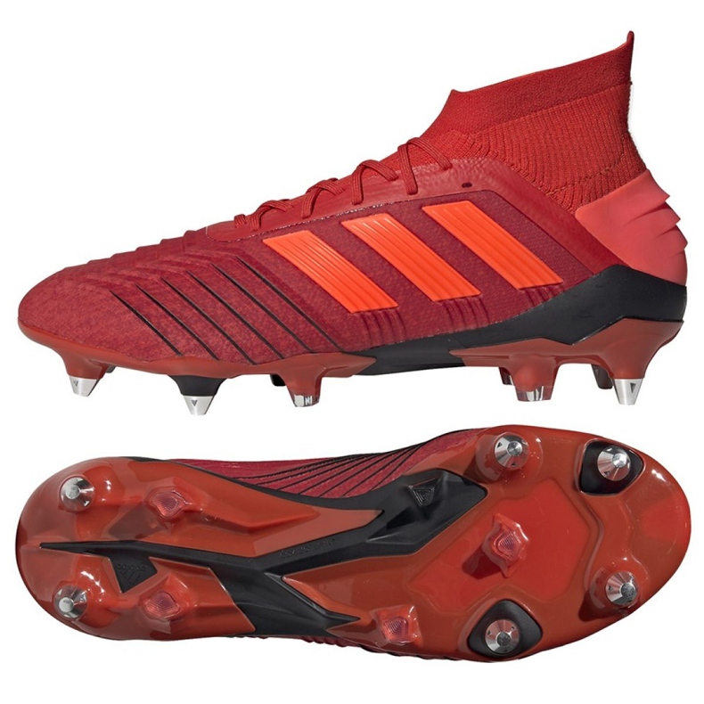 Adidas Predator 19.1 Sg M D98054 jalkapallokengät punainen punainen