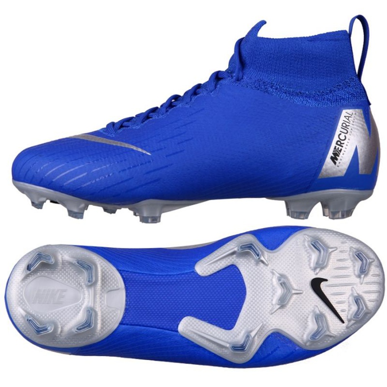 Nike Mercurial Superfly 6 Elite Fg Jr AH7340-400 jalkapallokengät sininen sininen