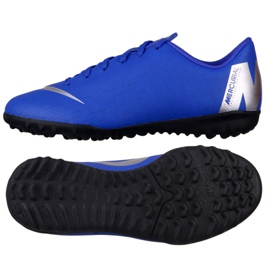 Nike Mercurial VaporX 12 Academy Gs Tf Jr AH7342-400 jalkapallokengät sininen sininen
