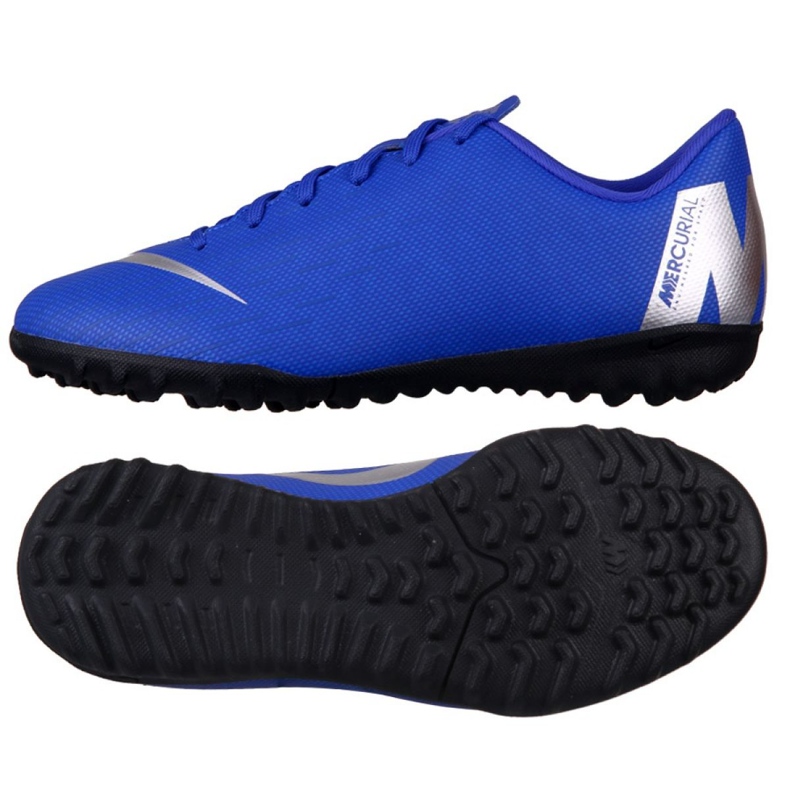 Nike Mercurial VaporX 12 Academy Gs Tf Jr AH7342-400 jalkapallokengät sininen sininen