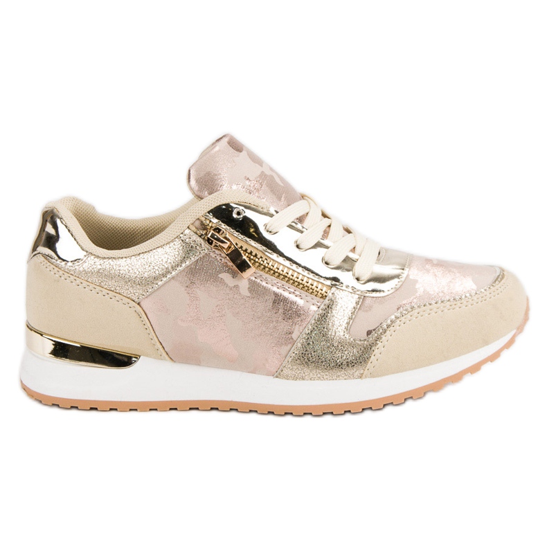 Urheilukengät koristeellisella vetoketjulla keltainen vaaleanpunainen