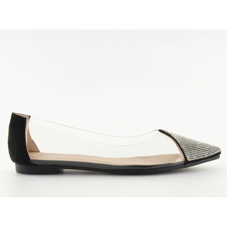 Mustat läpinäkyvät ballerinat LT111P Musta