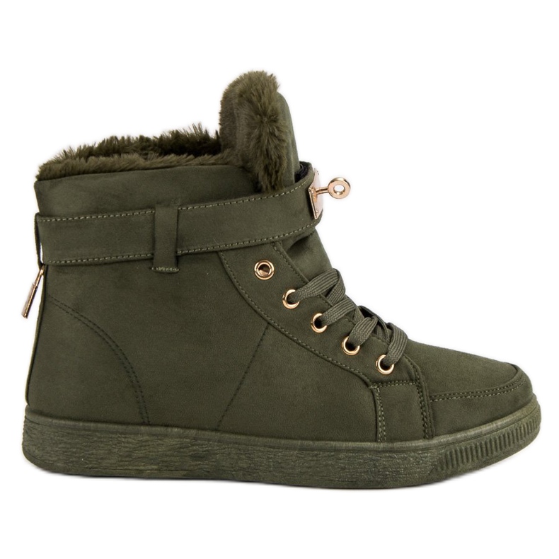 Suede korkeat lenkkarit vihreä