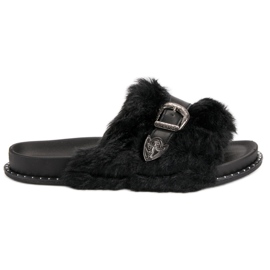 Muodikkaat varvastossut musta