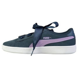 Puma Smash v2 Ribbon Jr 366003 03 tummansininen