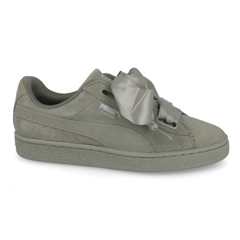 Puma Suede Heart Pebble W 365210 02 vihreä