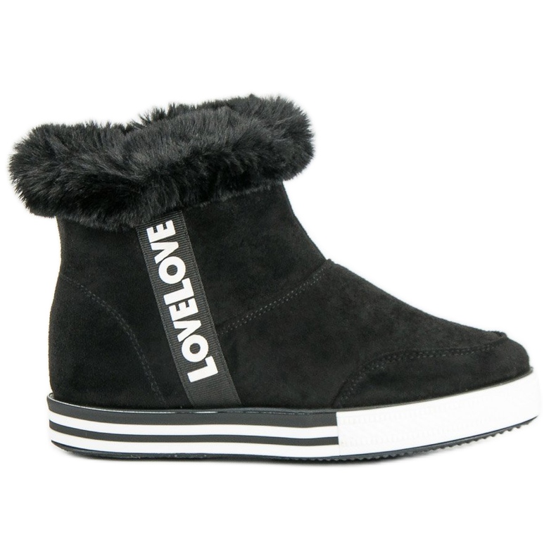 Ideal Shoes Eristetyt korkeat lenkkarit musta