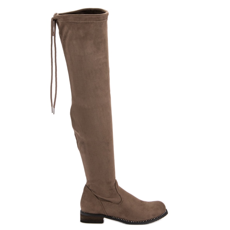 Super Me Muodikas polven yli saappaat ruskea