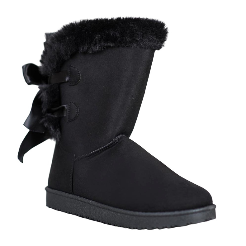 Korkea Mukluki jousilla musta