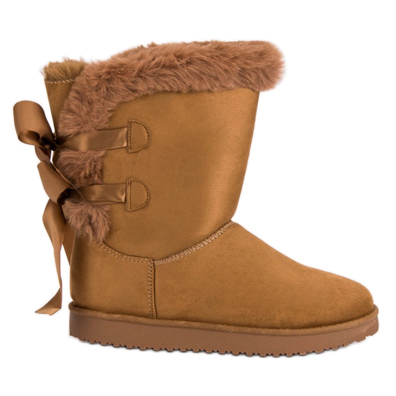 Korkea Mukluki jousilla ruskea