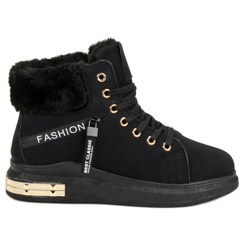 Eristetyt korkeat lenkkarit musta