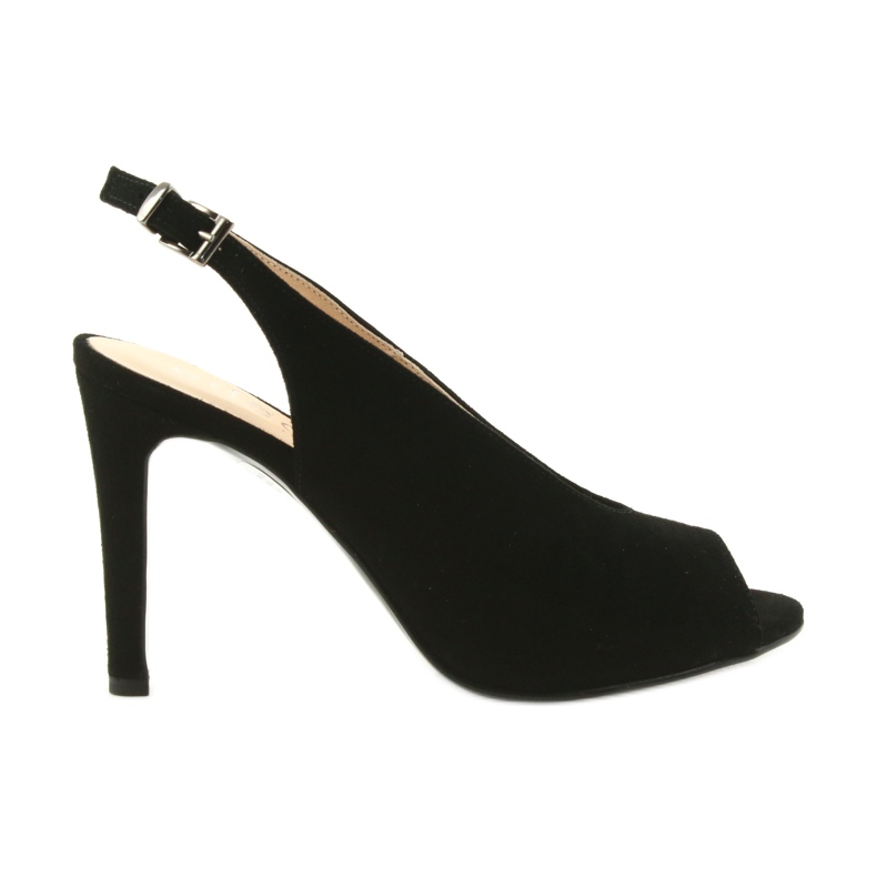 Edeo Mokkanahkaiset korkokengät musta