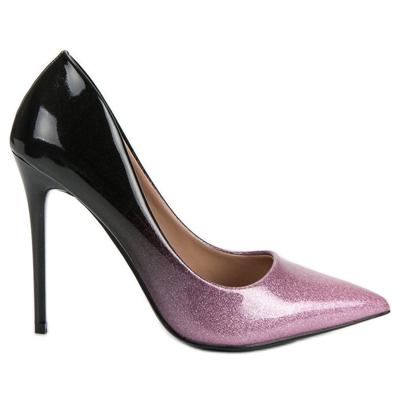 Ombre -nastat musta vaaleanpunainen