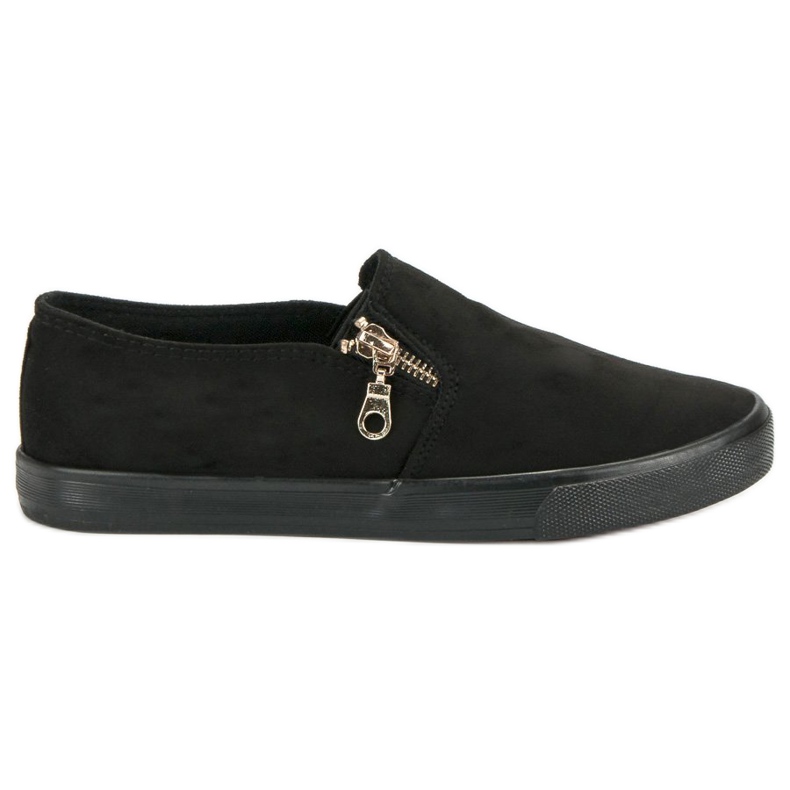 Sport Suede Slipons vetoketjulla musta