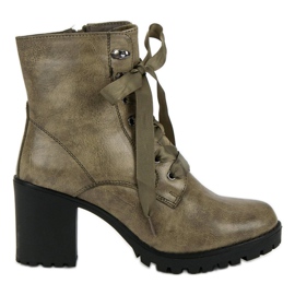 Queentina Lämpimät saappaat lavalla vihreä