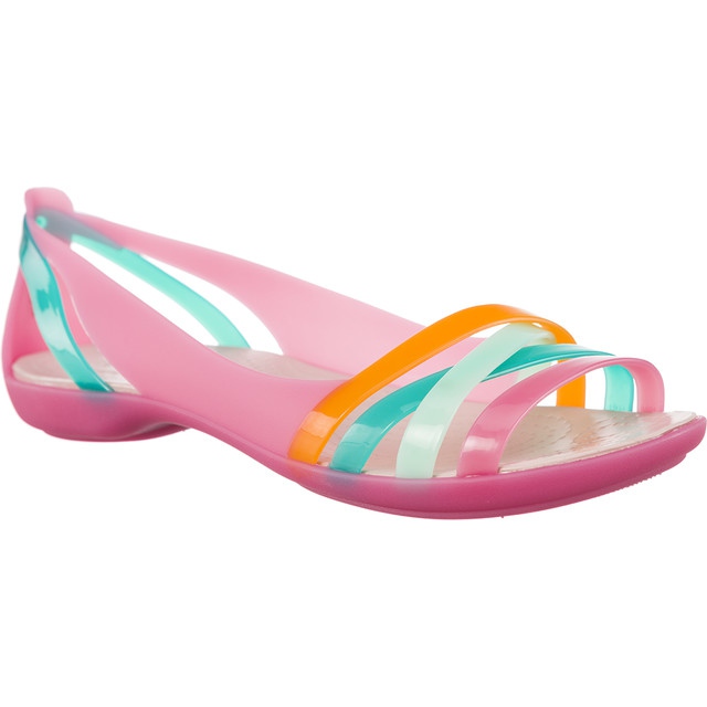 Crocs Isabella Huarache 2 Flat W Paradise Pink Rose -pöly monivärinen