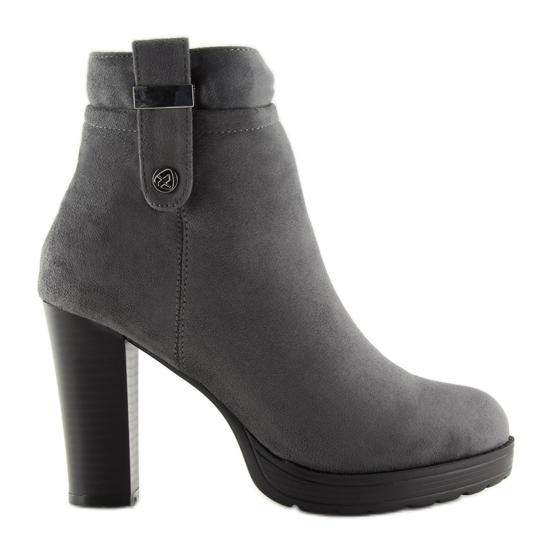 Harmaa Korkeakorkoiset saappaat BK3233 Harmaa