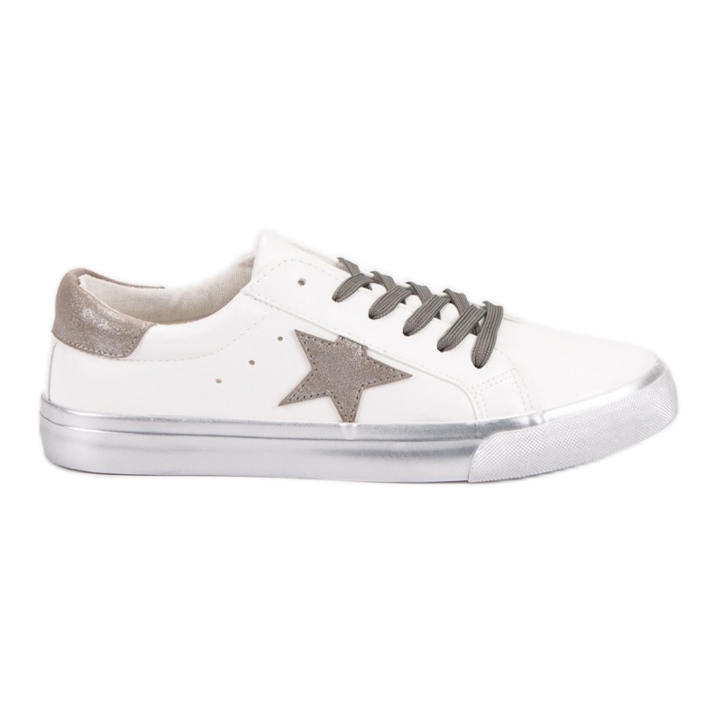 Tyylikkäät matalat tennarit valkoinen monivärinen