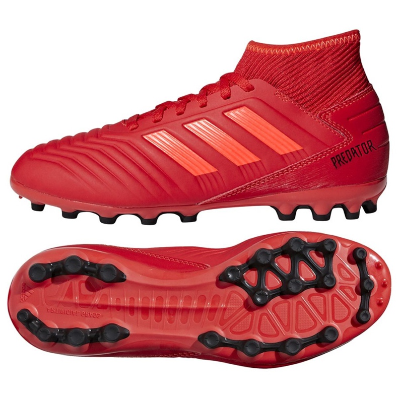 Adidas Predator 19.3 Jr D98005 jalkapallokengät punainen punainen