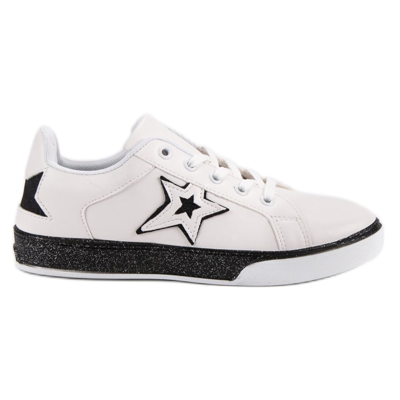 Naisten urheilukengät valkoinen musta