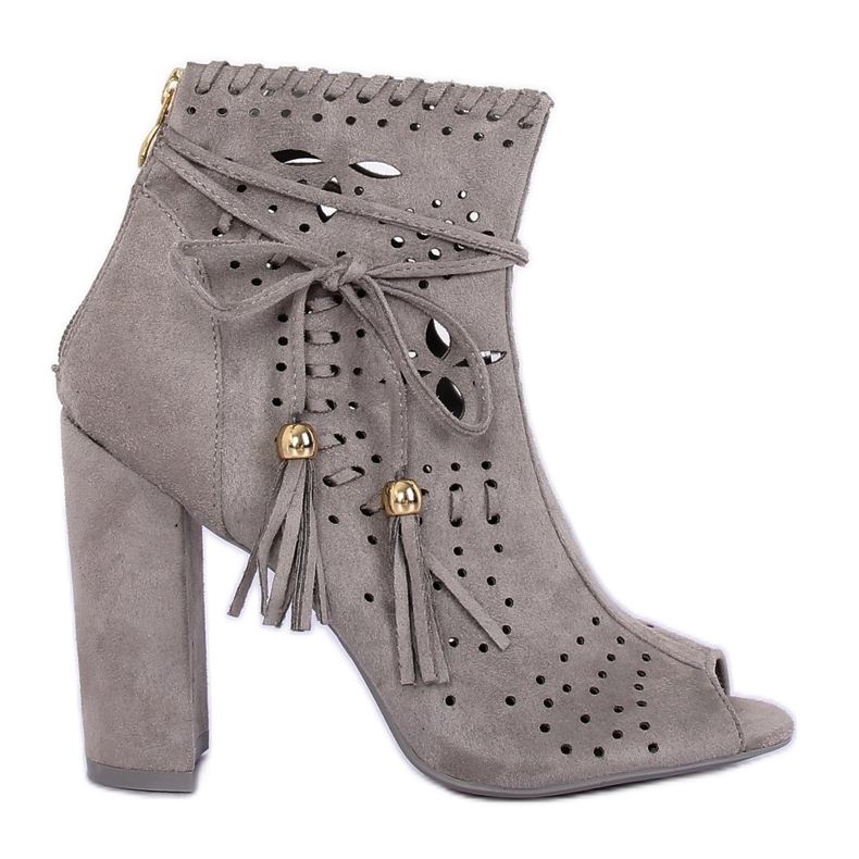 Harmaat avokärkiset saappaat M285P Harmaa