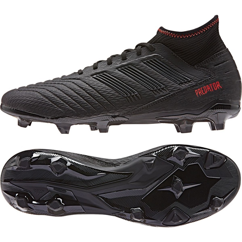 Adidas Predator 19.3 Fg M D97942 jalkapallokengät monivärinen musta