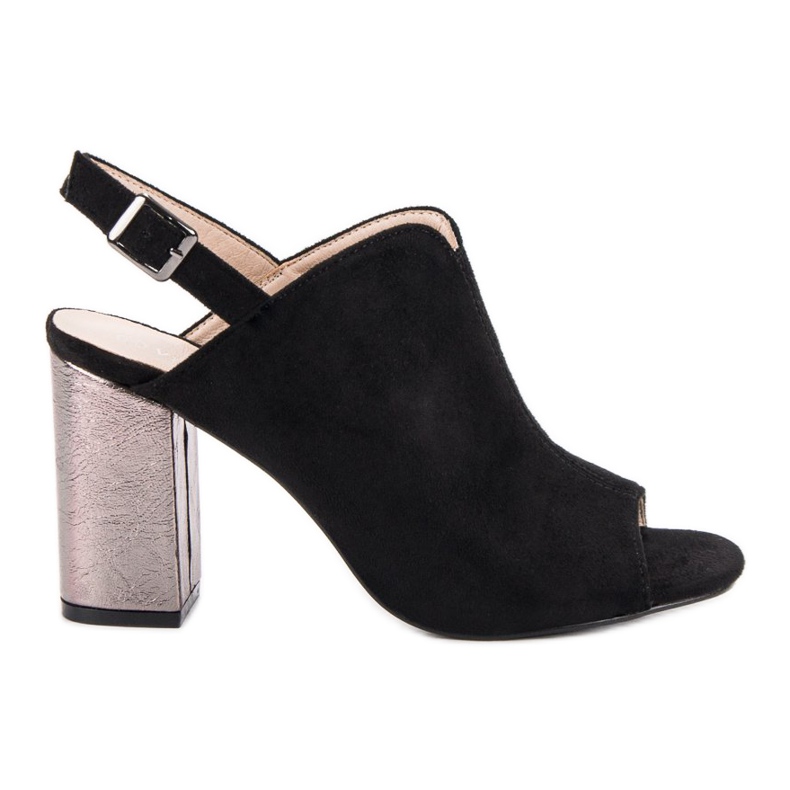 Rakennetut sandaalit VINCEZA -baarissa musta