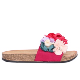 Vaaleanpunaiset naisten vaaleanpunaiset tossut P-848 Fuchsia monivärinen vaaleanpunainen