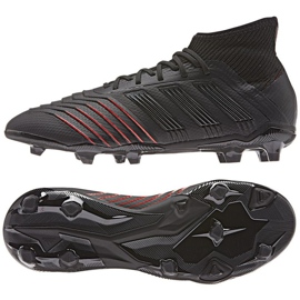 Adidas Predator 19.1 FG Jr D97997 jalkapallokengät musta