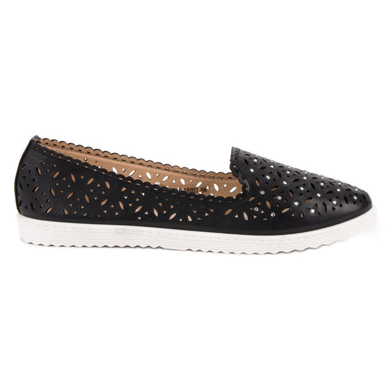 SHELOVET Openwork Slip On lenkkarit musta