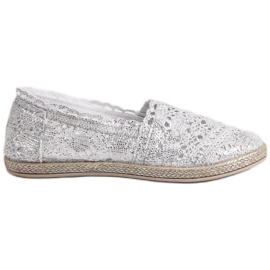 Sweet Shoes Hopeiset pitsi -espadrillit harmaa