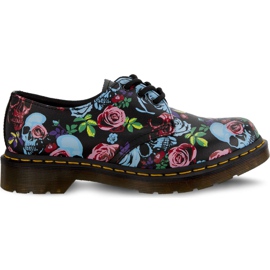 Dr. Martens 1461 Rose Rose Fantasy Backhand Straw Grain Multi musta monivärinen