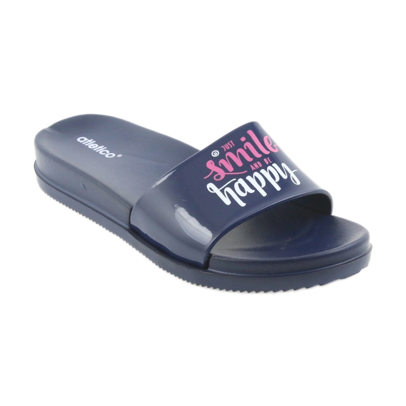 Happy Atletico naisten tummansiniset tossut valkoinen vaaleanpunainen laivastonsininen