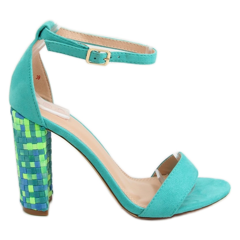 Mintun korkoiset sandaalit 708-24 Sininen monivärinen