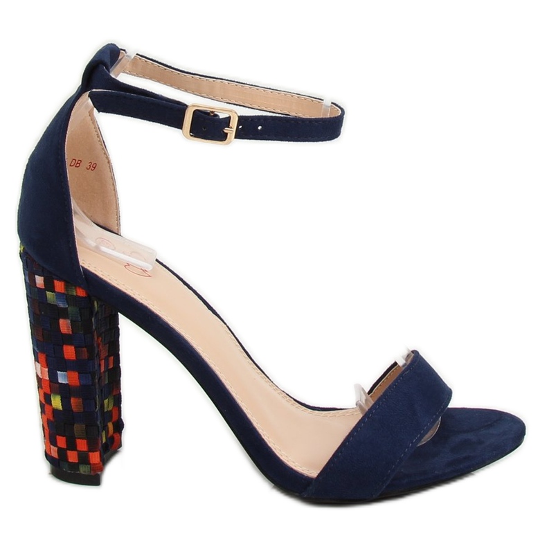 Tummansiniset korkokengät 708-24 Navy monivärinen laivastonsininen