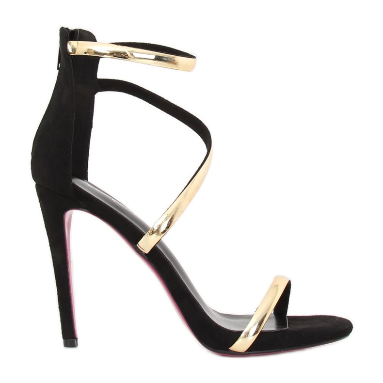 Mustat sandaalit korkokengissä 988-58 Musta