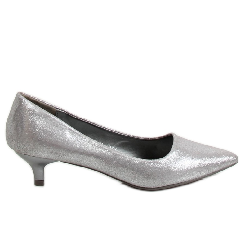 Pumput matalalla kantapäällä hopea B-36 Harmaa