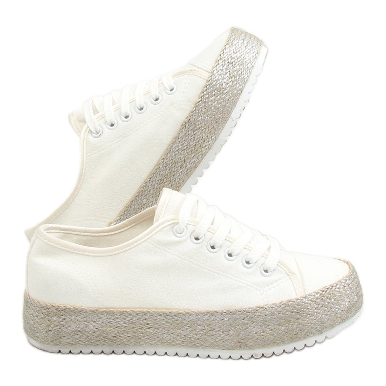 Valkoiset espadrilles-lenkkarit R-365 White valkoinen