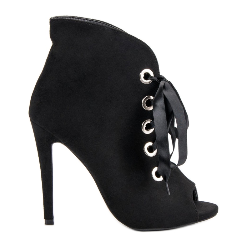 Bestelle Sidotut avokärkiset saappaat musta