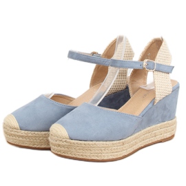 Siniset espadrillit kiilailla T331P Sininen