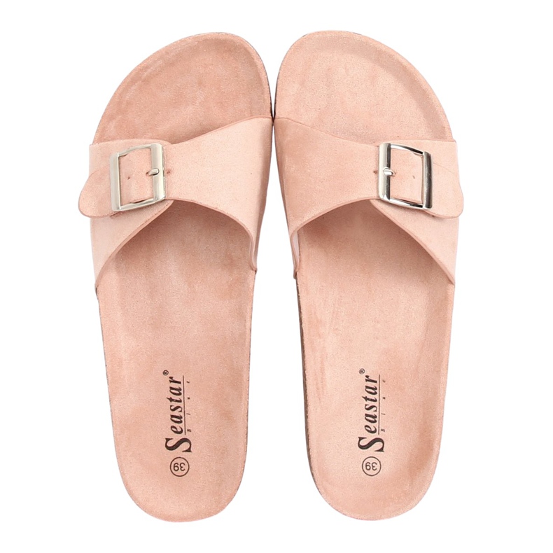 Vaaleanpunainen CK61P Vaaleanpunaiset mokkanahkatossut