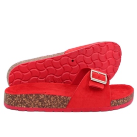 Punaiset mokkanahkatossut CK61P Punainen