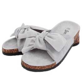 Harmaa Mokkanahka harmaat tohvelit CK02P Harmaa