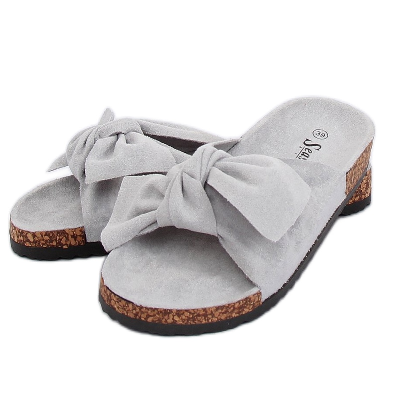 Harmaa Mokkanahka harmaat tohvelit CK02P Harmaa