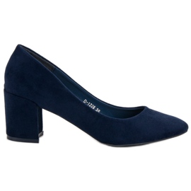 Ideal Shoes Tummansiniset pumput pylväässä sininen tummansininen