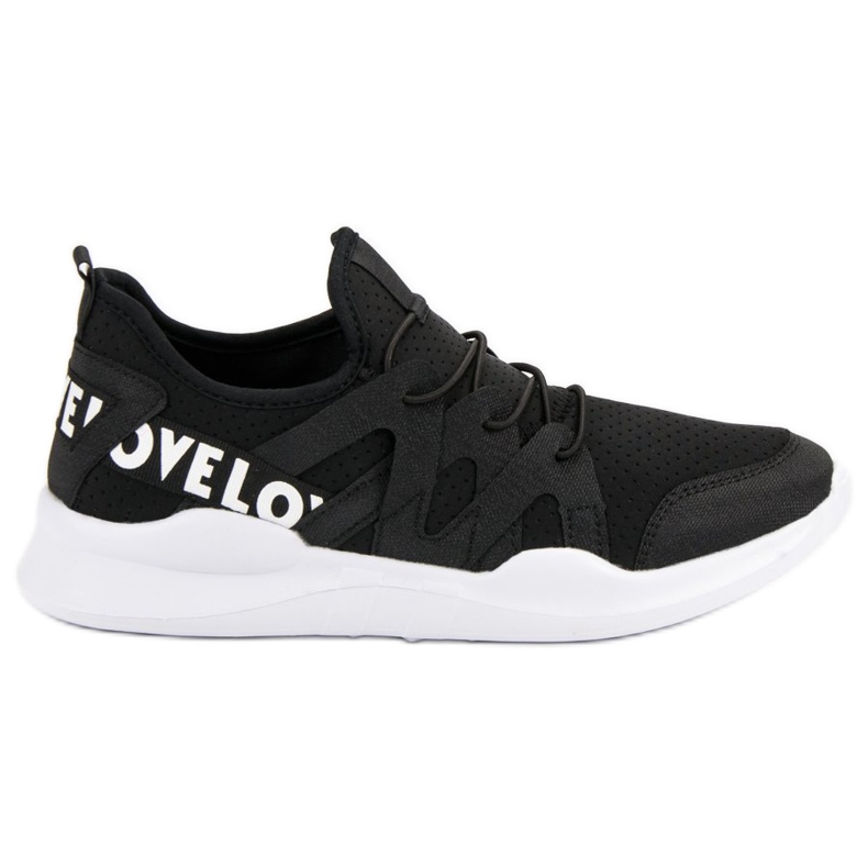 Mustat tekstiiliset urheilukengät